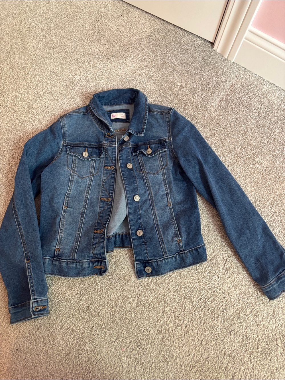 SO Girls' Dark Blue Denim Jacket
